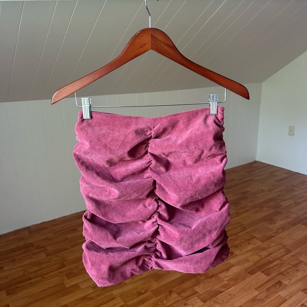 Zara Pink Textured Mini Skirt
